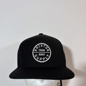 Brixton Supply‎ Oath III Black Snapback Hat NEW